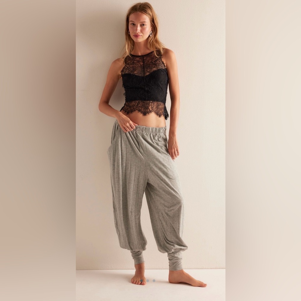 New Free People Intimately S Everyday Felling Joggers in Gray New Pants Pockets